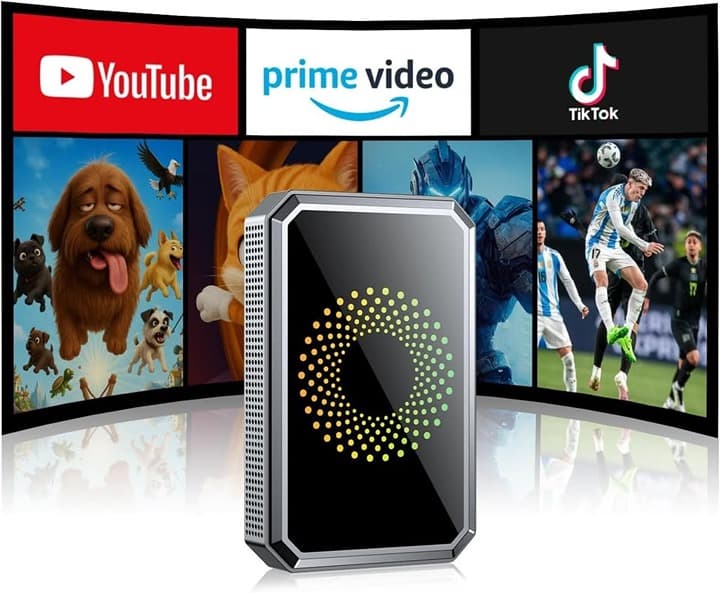 LAMTTO 3‐in‐1 Wireless CarPlay Android Auto AI Box Netflix YouTube TikTok WiFi U - Thumbnail 3