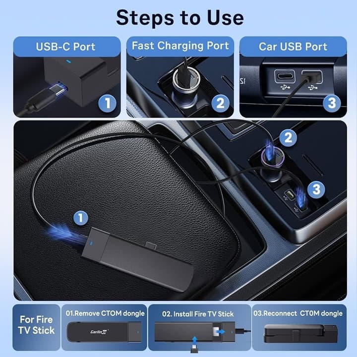 Carlinkit FireDrive Link Pro HDMI Car TV Converter Wireless CarPlay Android Auto - Thumbnail 10