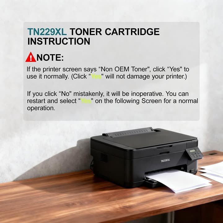 AHEWSUE TN229XL Toner 4‐Pack w/Chip for Brother MFC/HL Color Laser Printers - Thumbnail 9