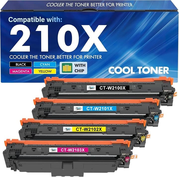 210X 4PK Toner for HP 4301fdw 4201dw 210X/210A W2100X High Yield with Chip - Thumbnail 4