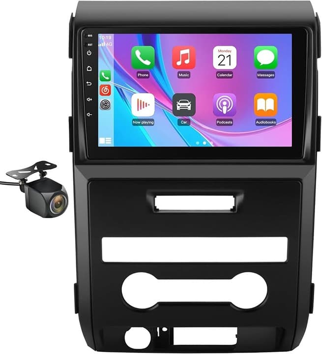 Junsun 9" Android Car Stereo for Ford F150 2009-2012, Wireless CarPlay, 32GB - Thumbnail 4