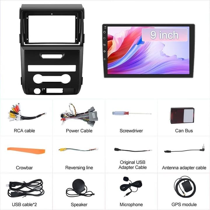 Junsun 9" Android Car Stereo for Ford F150 2009-2012, Wireless CarPlay, 32GB - Thumbnail 9
