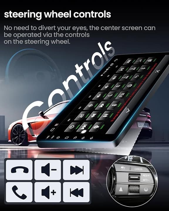 10.1" 5G WiFi Car Stereo CarPlay Android Auto GPS BT FM SWC 2+32GB 1280×800 AHD - Thumbnail 4