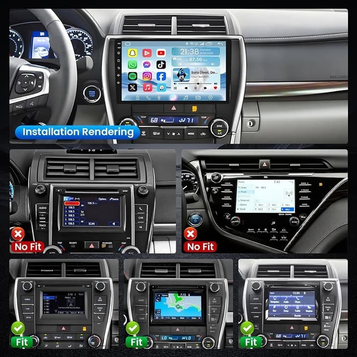 Toyota Camry 2015-2017 10" Android Car Stereo 64G CarPlay Android Auto GPS WiFi - Thumbnail 5