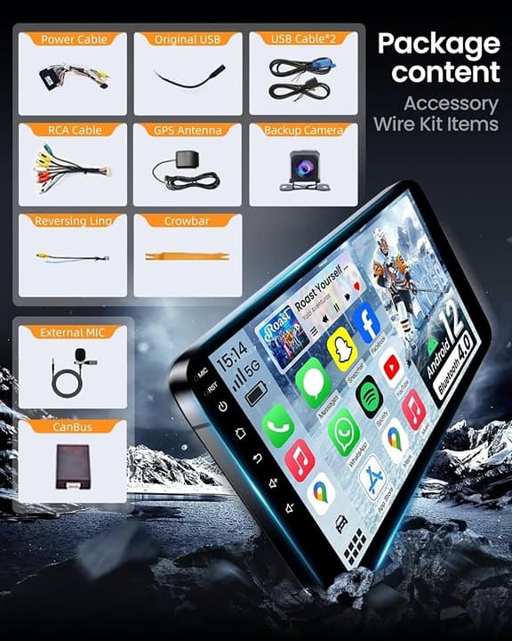 Android 13 10.1" Car Stereo Dodge Ram 1500 2500 3500 09-12 CarPlay GPS BT Cam - Thumbnail 5