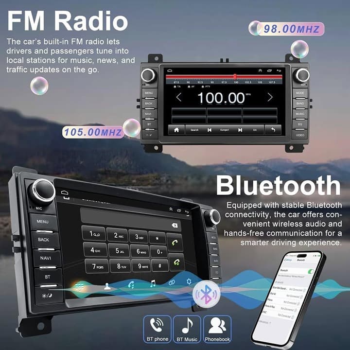 Jeep Grand Cherokee 2008-2013 Dodge Durango 2011-2013 Android 13 7" CarPlay Radi - Thumbnail 7