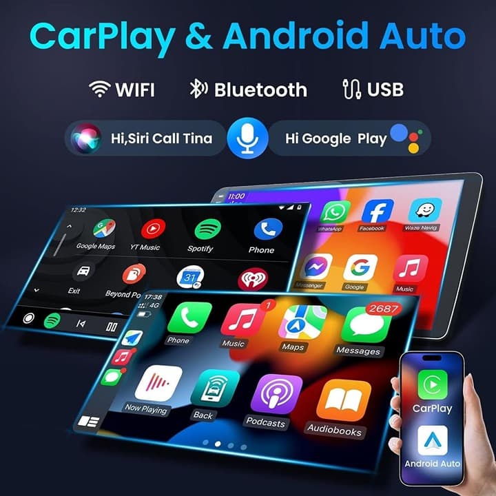 CarPlay Android Auto 10" Radio for Toyota Tundra 2007-2013 8-Core 2+32G 1280x800 - Thumbnail 9