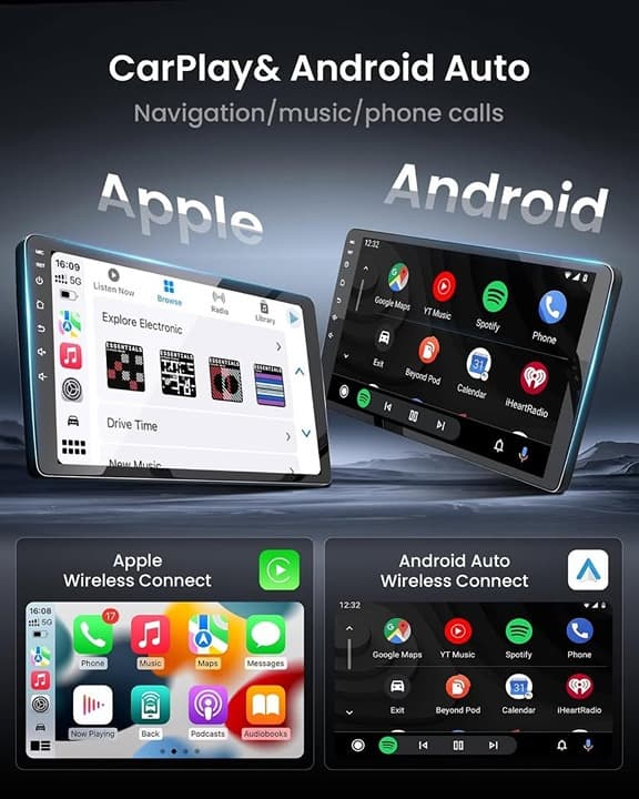 Android 13 10.1" Car Stereo Dodge Ram 1500 2500 3500 09-12 CarPlay GPS BT Cam - Thumbnail 4