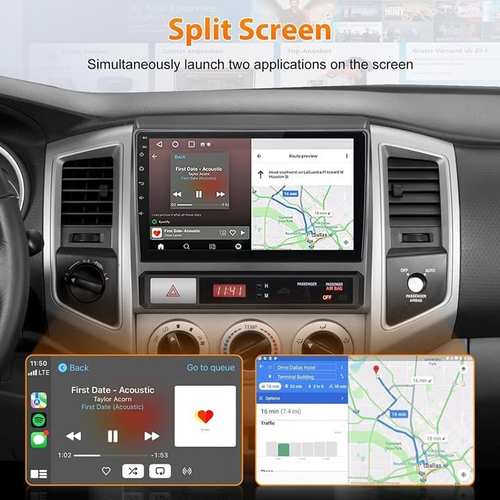 AWESAFE 9" 5G WiFi Car Radio for Toyota Tacoma 2005-2015 CarPlay Android Auto GP - Thumbnail 5