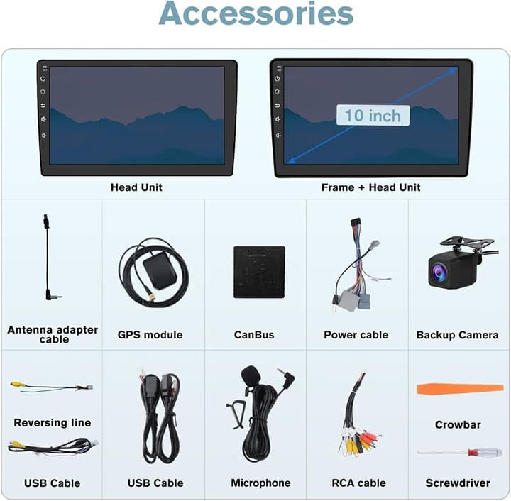 4GB+64GB Android Car Stereo CarPlay GPS BT for Jeep JK 07-18 Dodge Ram 09-12 - Thumbnail 3