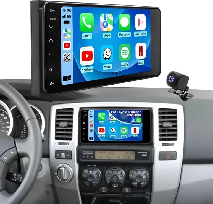 5G WiFi Car Stereo for Toyota 4Runner 03-09 Tundra Sequoia 7" CarPlay Android 13 - Thumbnail 3