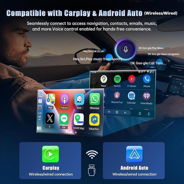 TukboTech Android 13 7" Car Stereo GMC Chevy 2003–2006 CarPlay Android Auto Cam - Thumbnail 6