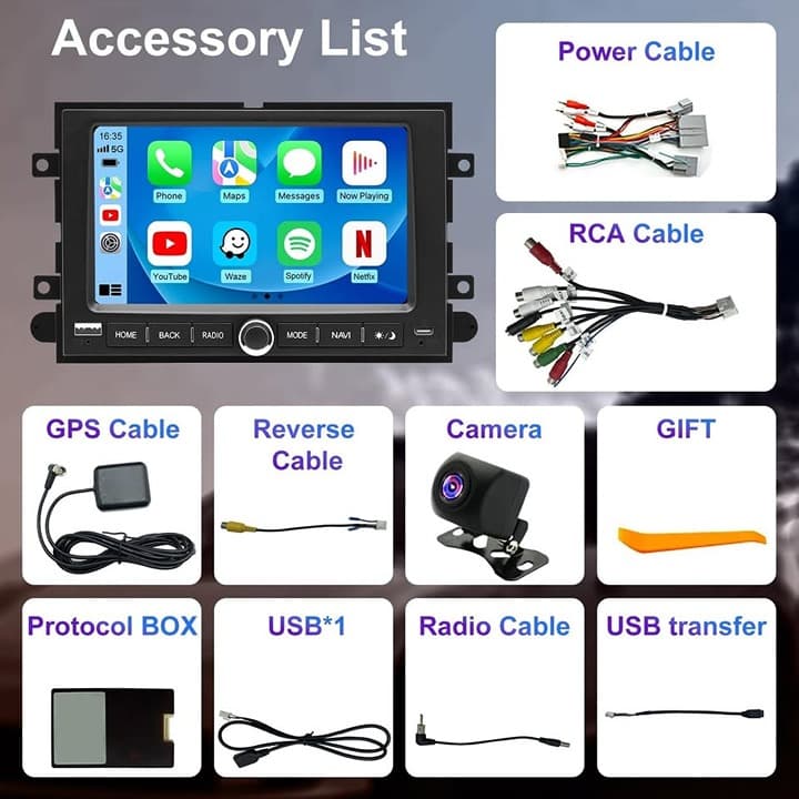 5G WiFi Car Radio Ford F150 04-08 F250 F350 06-16 CarPlay Android Auto GPS - Thumbnail 9
