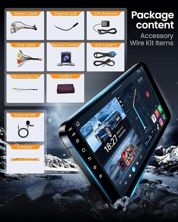 10" Android 13 CarPlay Radio for Nissan Sentra 2013-2019 1280x800 HD 5G WiFi GPS - Thumbnail 10