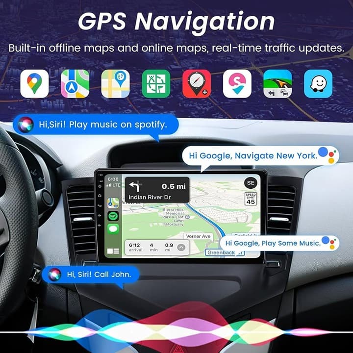 4+64G Android Car Radio Chevy Cruze 2009-2015 CarPlay Android Auto 1280x800 GPS - Thumbnail 8