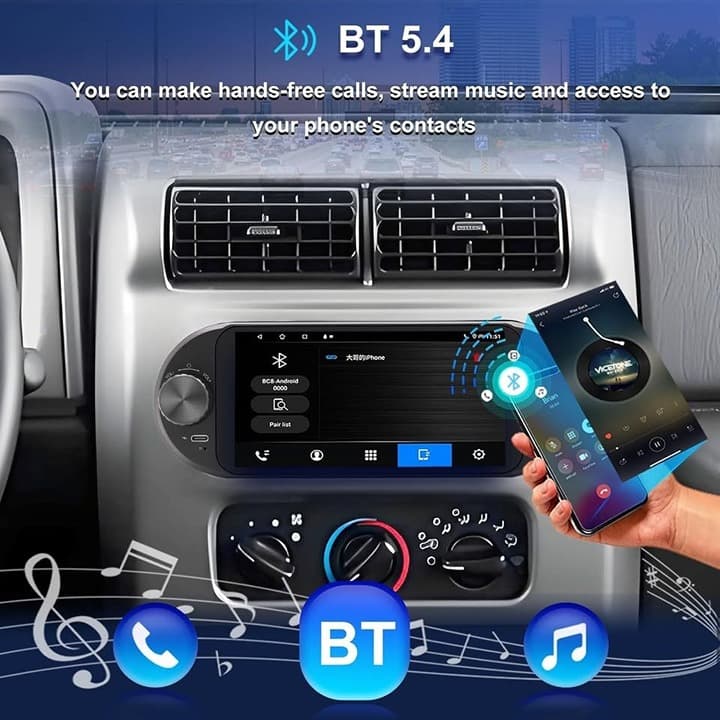 AMEROBO Android 15 Car Radio Wrangler/Ram/Grand Cherokee CarPlay 4+64G 6.6" GPS - Thumbnail 7