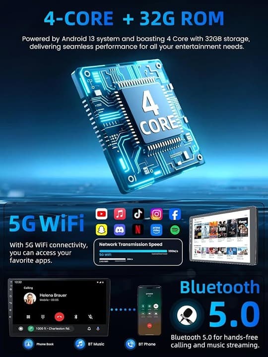 Subaru Forester Impreza WRX 08-12 Android 9" IPS CarPlay GPS WiFi BT Stereo 32G - Thumbnail 7