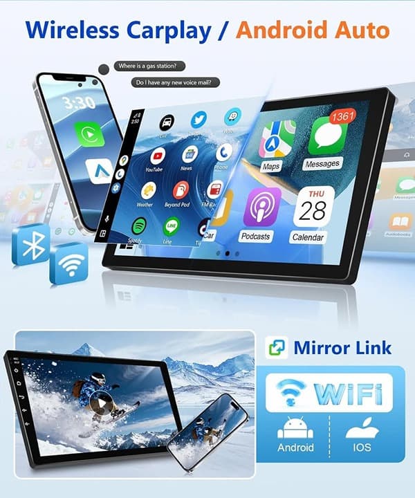 Wadpon 9" Android 13 Car Stereo for Toyota Camry 2006-2011, 8-Core 2G+32G CarPla - Thumbnail 6