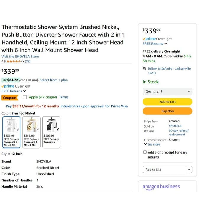 Thermostatic Shower System with 2-in-1 Handheld & Dual Shower Heads - Thumbnail 6