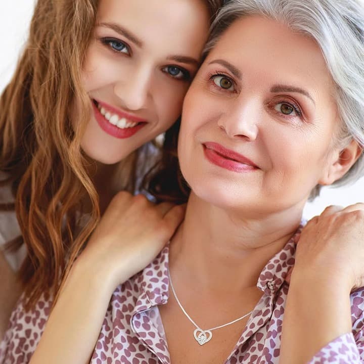 Platinum Plated Moissanite Pendant Necklace Gift for Women - Thumbnail 8