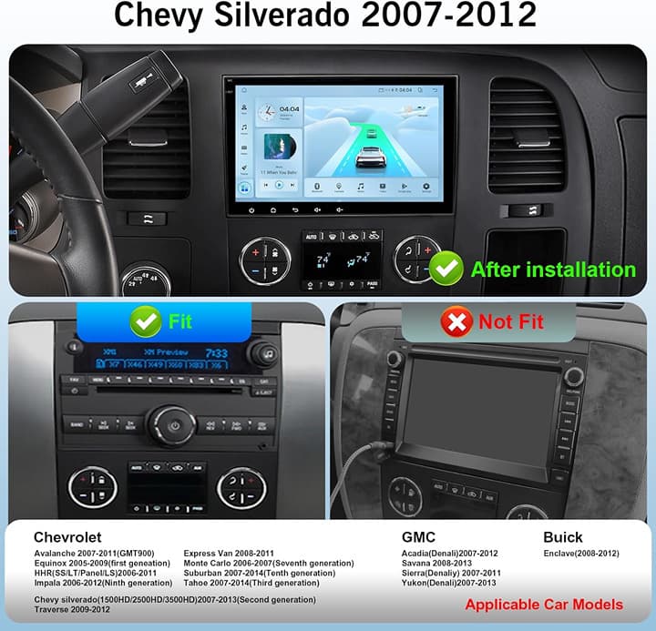 Android 13 8-Core 8" Car Stereo for Chevy Silverado/GMC Sierra/Buick Enclave - Thumbnail 8