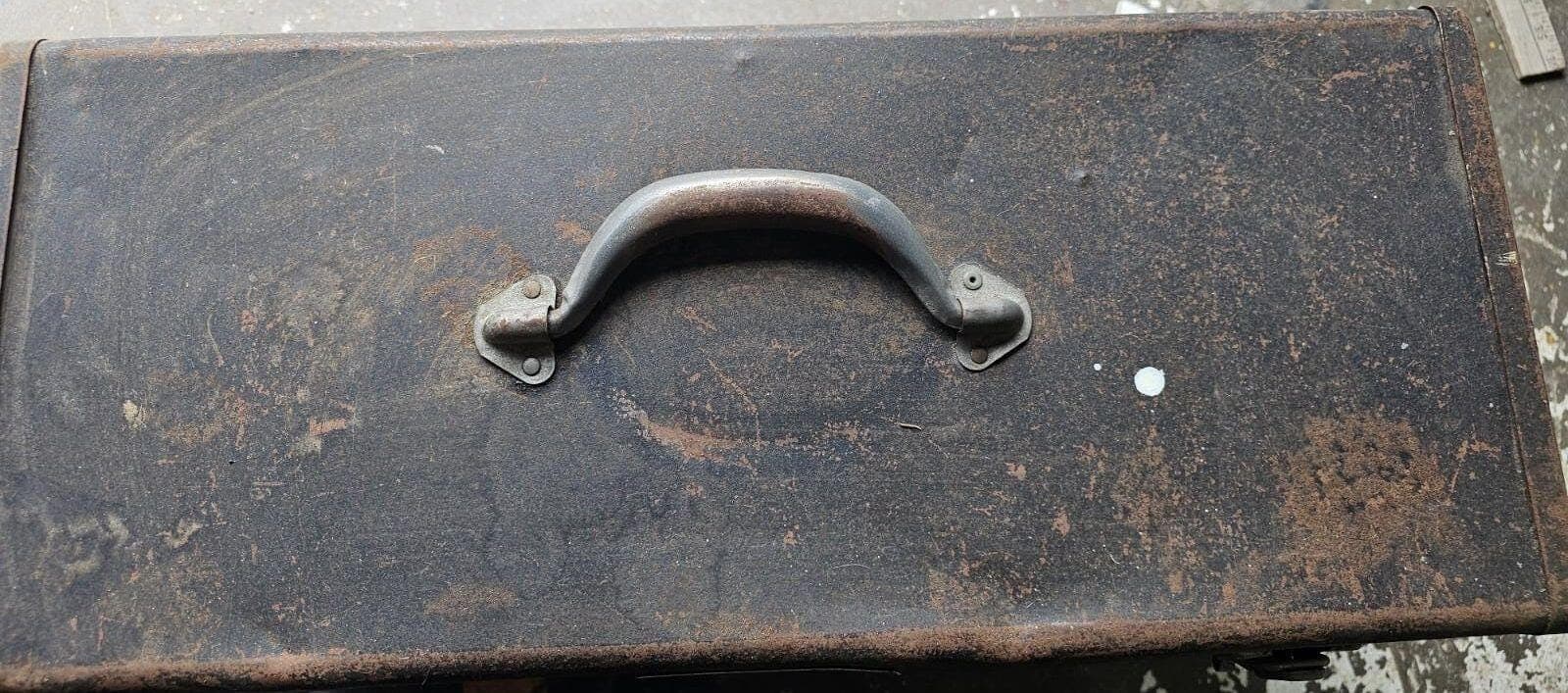 Vintage My Buddy Tradesman Black Metal Tool Box With 2 Drawers-(20"x8.5"x10.5") - Thumbnail 9