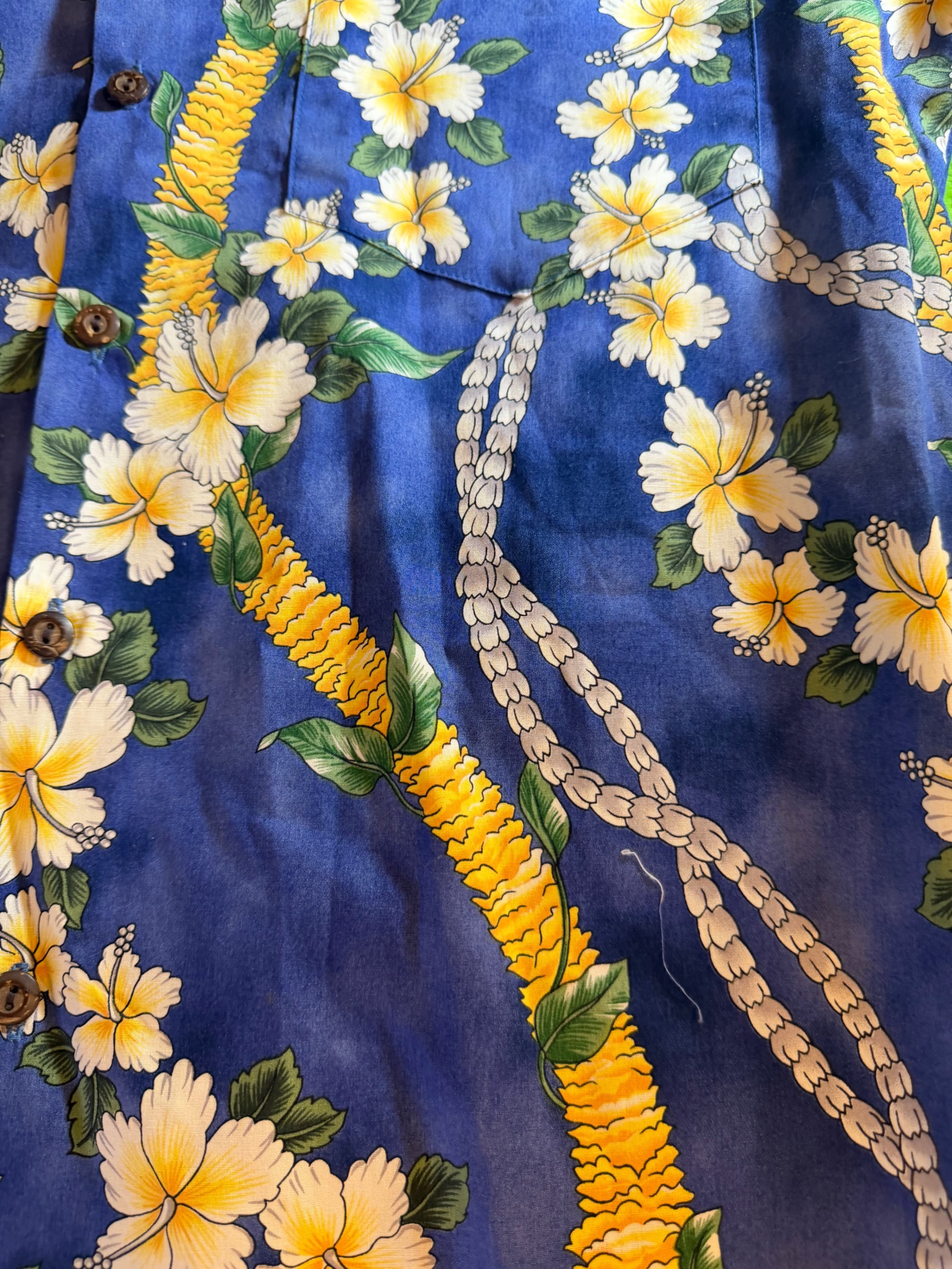 Pacific Legend Hawaiian Shirt M Floral Plumeria Hibiscus Made in Hawaii Tropical - Thumbnail 4