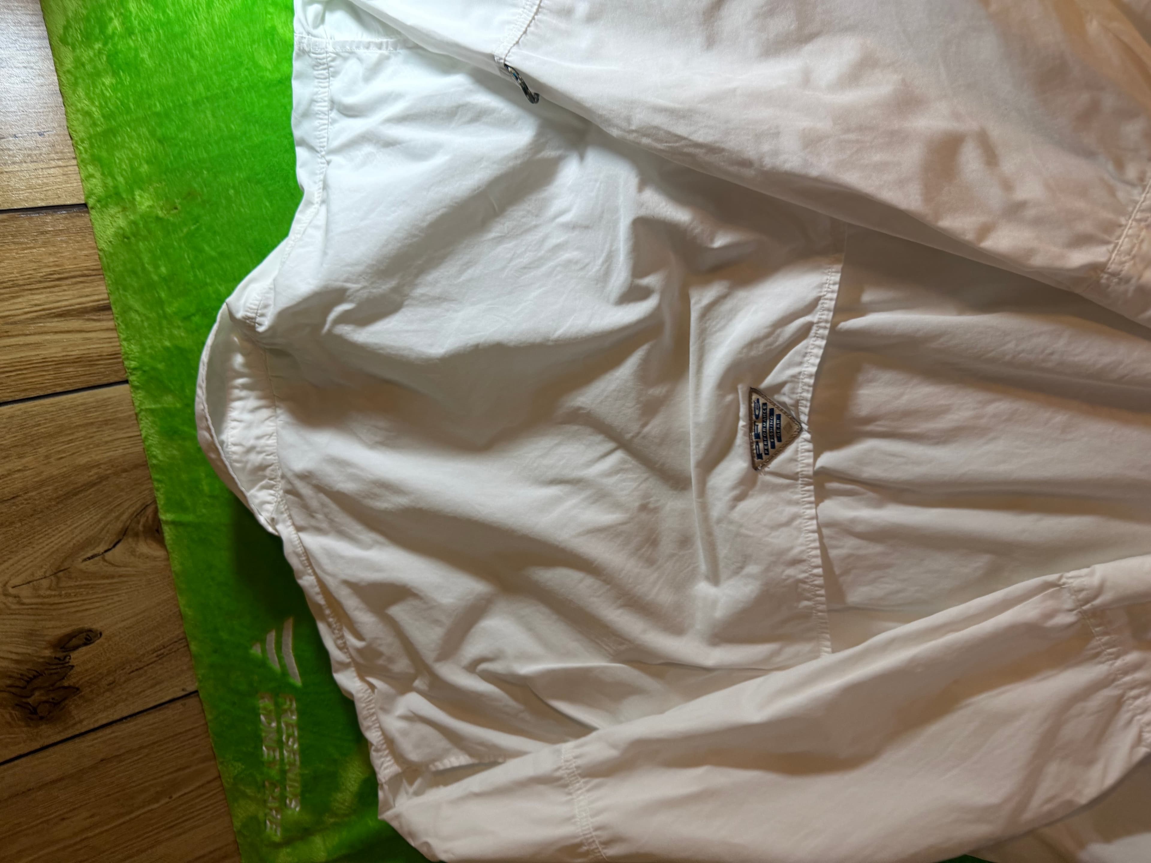 Columbia PFG Fishing Shirt Mens Medium White Long Sleeve Vented Button Up Cotton - Thumbnail 10