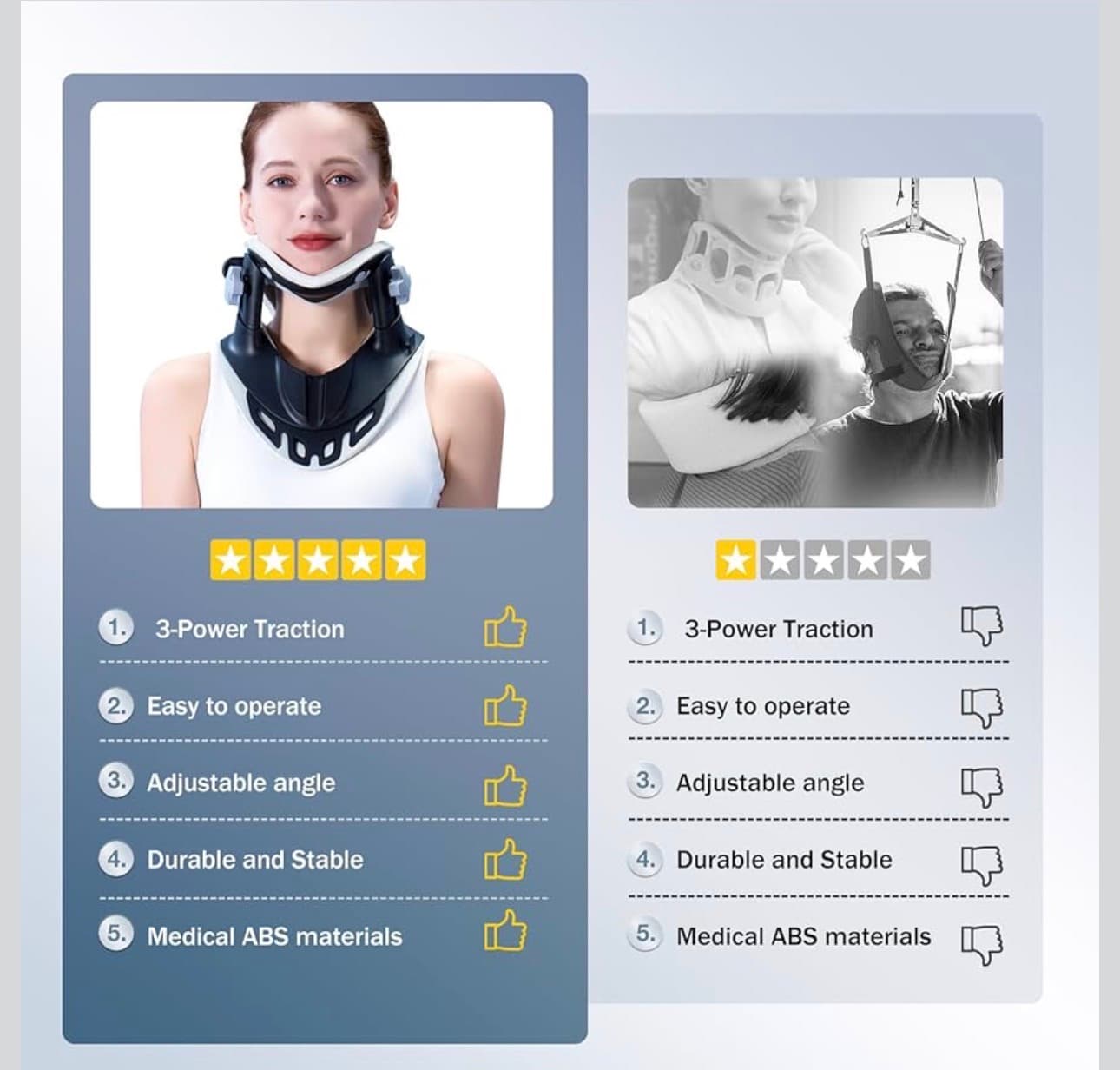 Neck Stretcher Cervical Traction, Adjustable Neck Traction Device, Neck & Shoulder Pain Relief, Neck Brace for Improved Spine Alignment, Used for Home, Office, Outdoor (Black) - Thumbnail 13