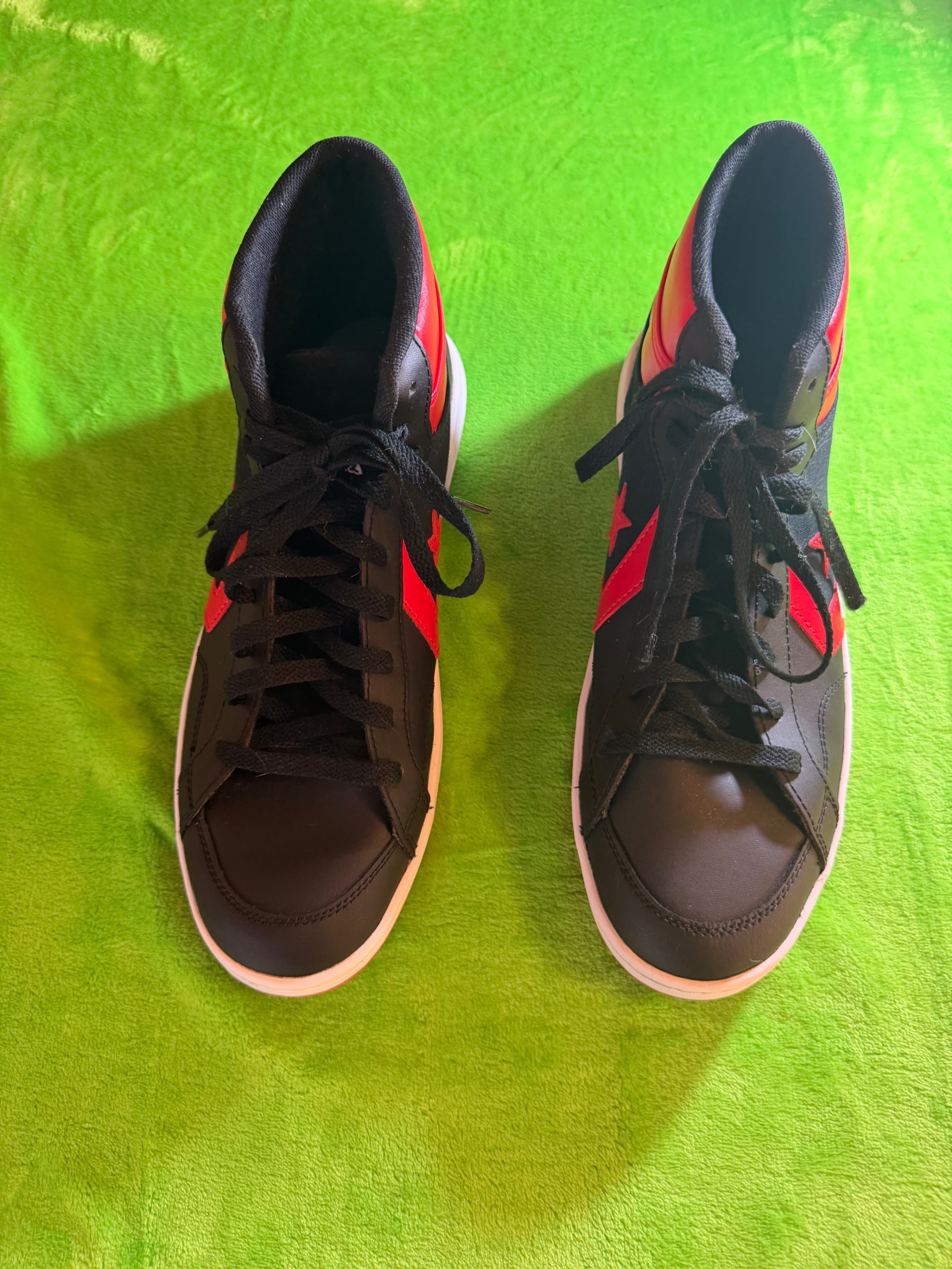 Converse Pro Leather Hi Top Mens 12 Black Red A01281C Bred Basketball Sneaker - Thumbnail 2