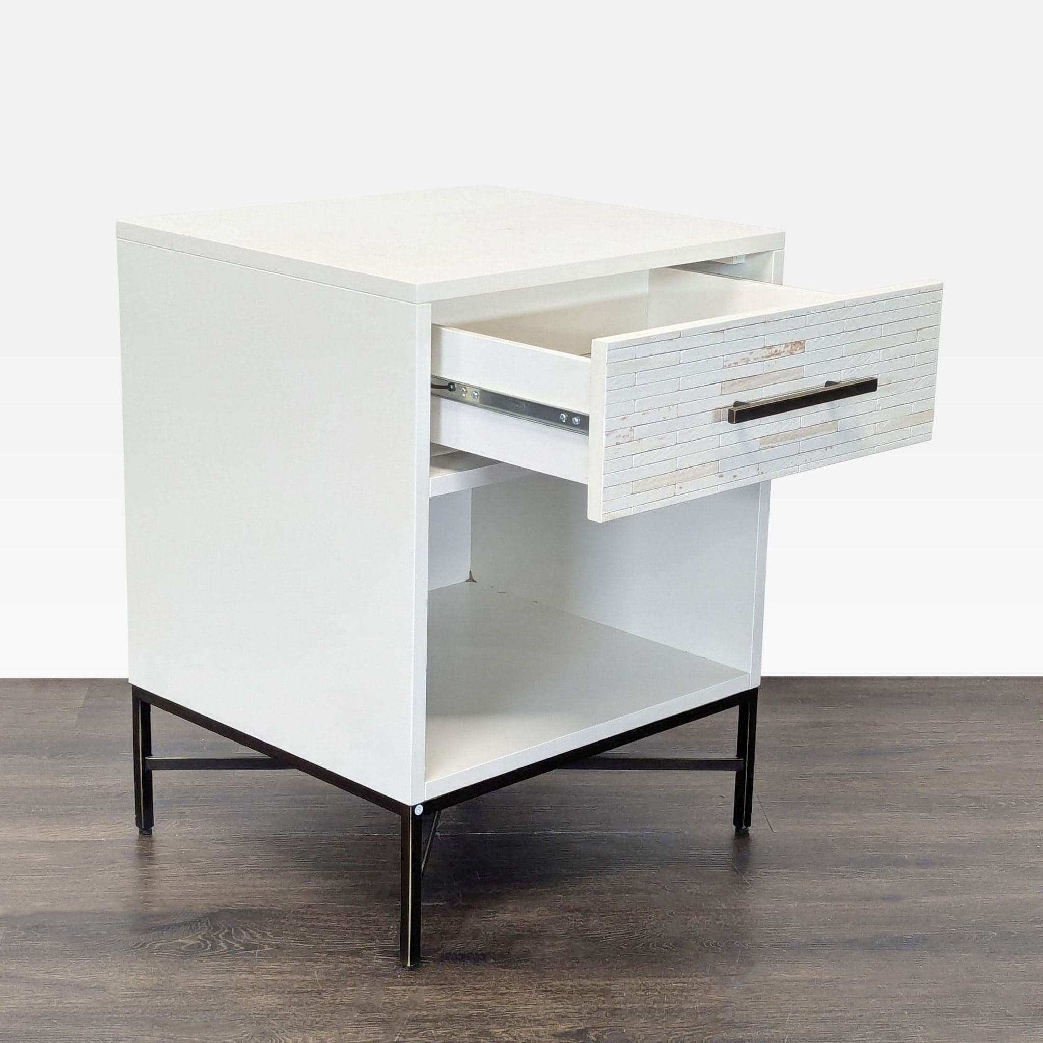 West Elm Wood Tiled Nightstand - Thumbnail 2