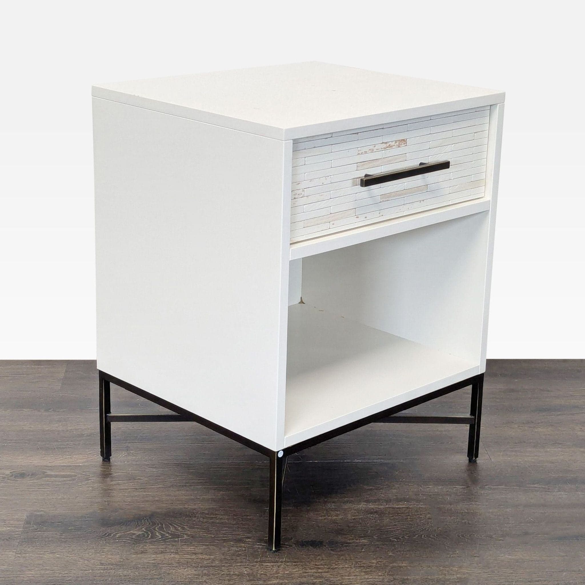 West Elm Wood Tiled Nightstand - Thumbnail 3