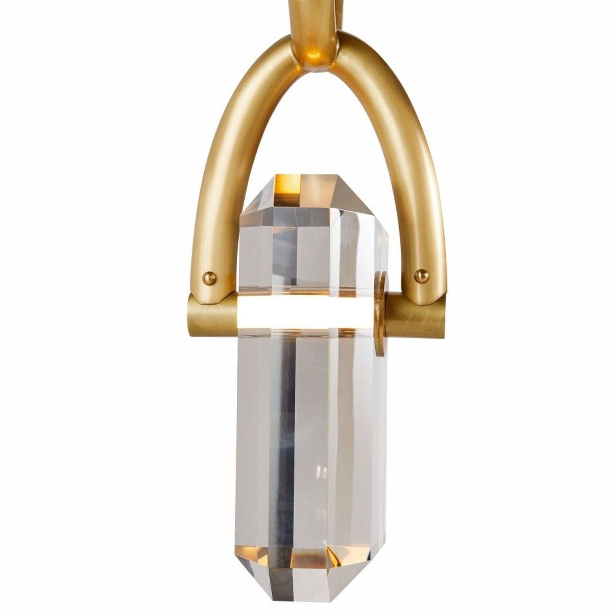 Arteriors Home Estate Gold Pendant Light with Crystal Accent - Thumbnail 3