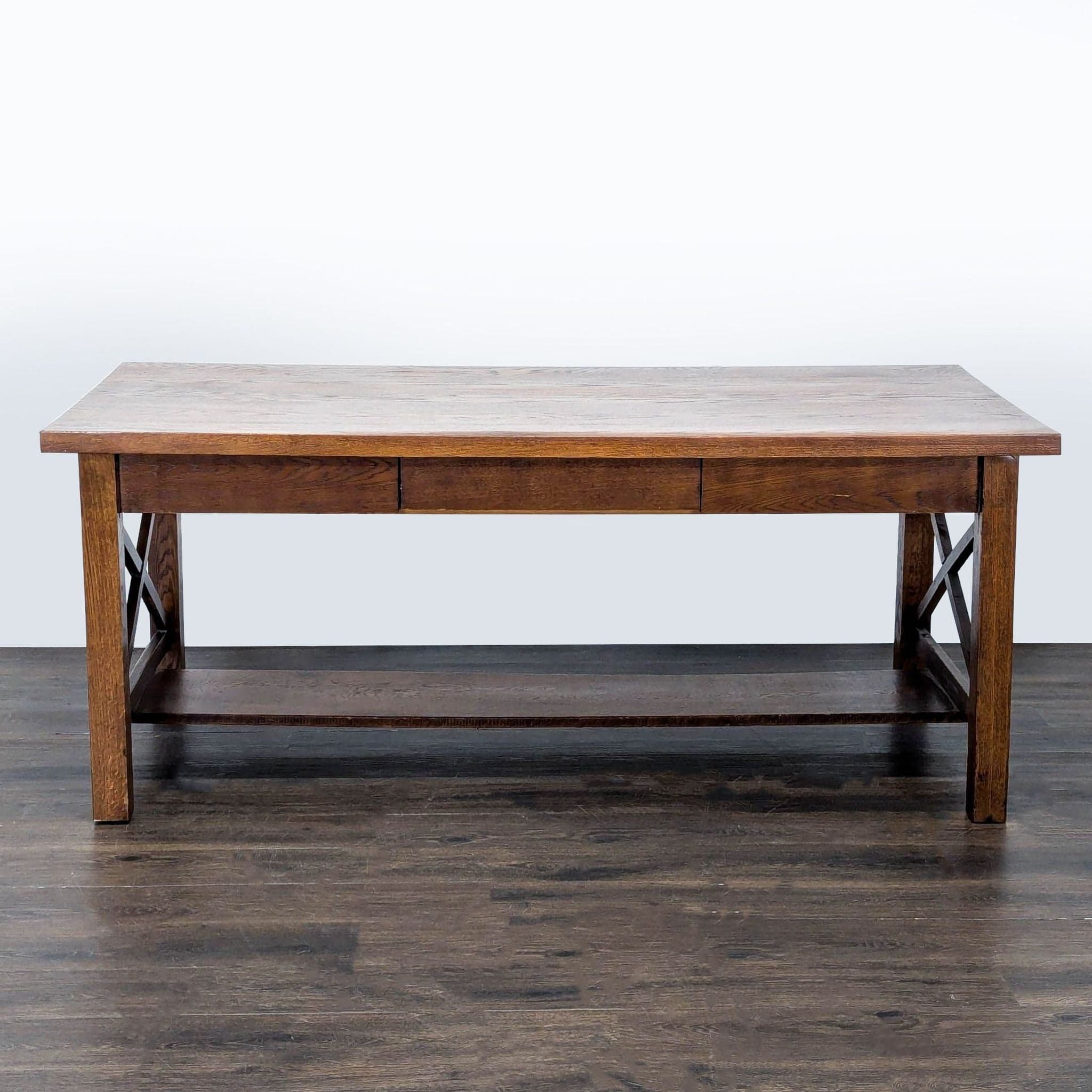 One Drawer Oak Dining Table