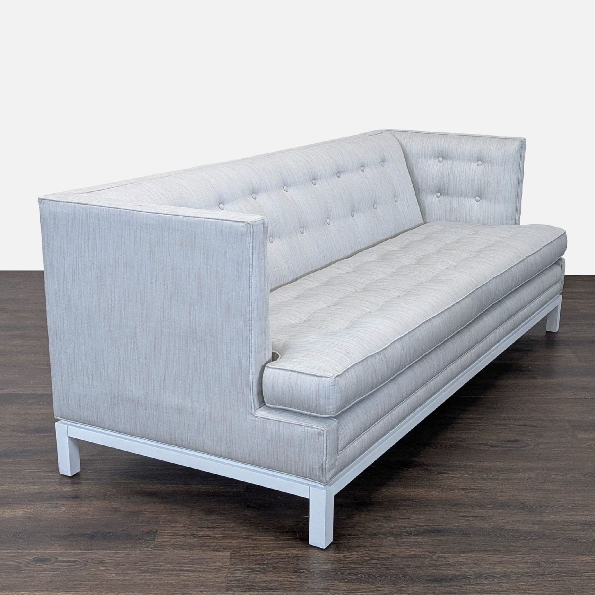 Jonathan Adler Modern 3-Seat Sofa in Light Grey Upholstery - Thumbnail 2