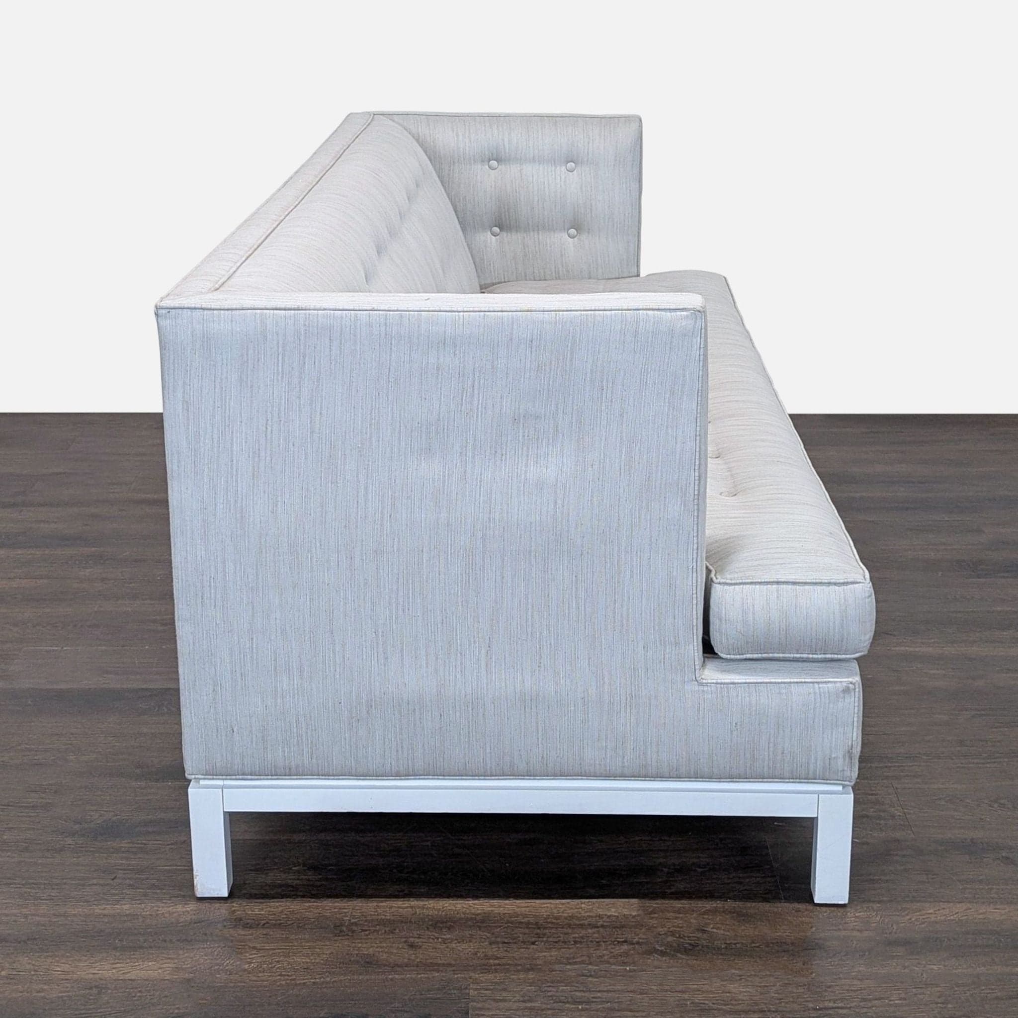Jonathan Adler Modern 3-Seat Sofa in Light Grey Upholstery - Thumbnail 8