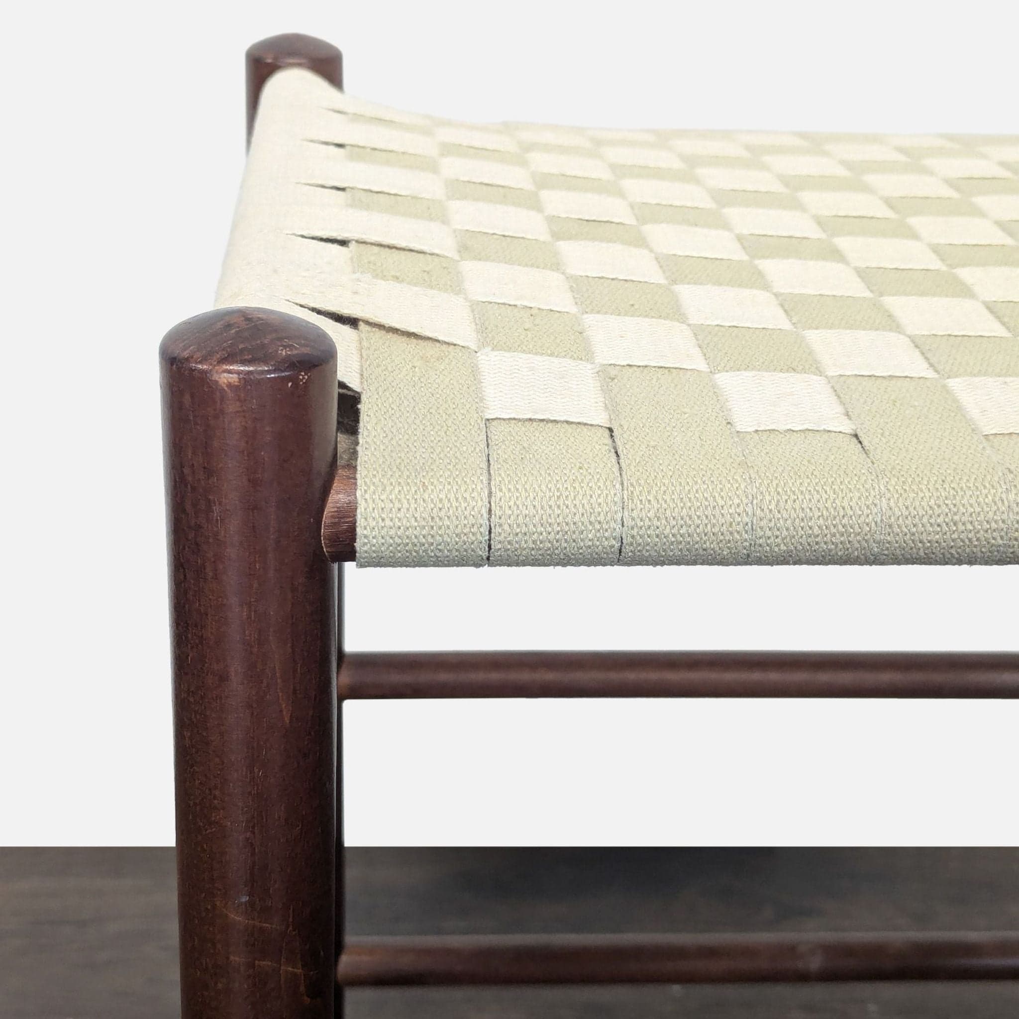 Wood Bench with Webbing Top - Thumbnail 5