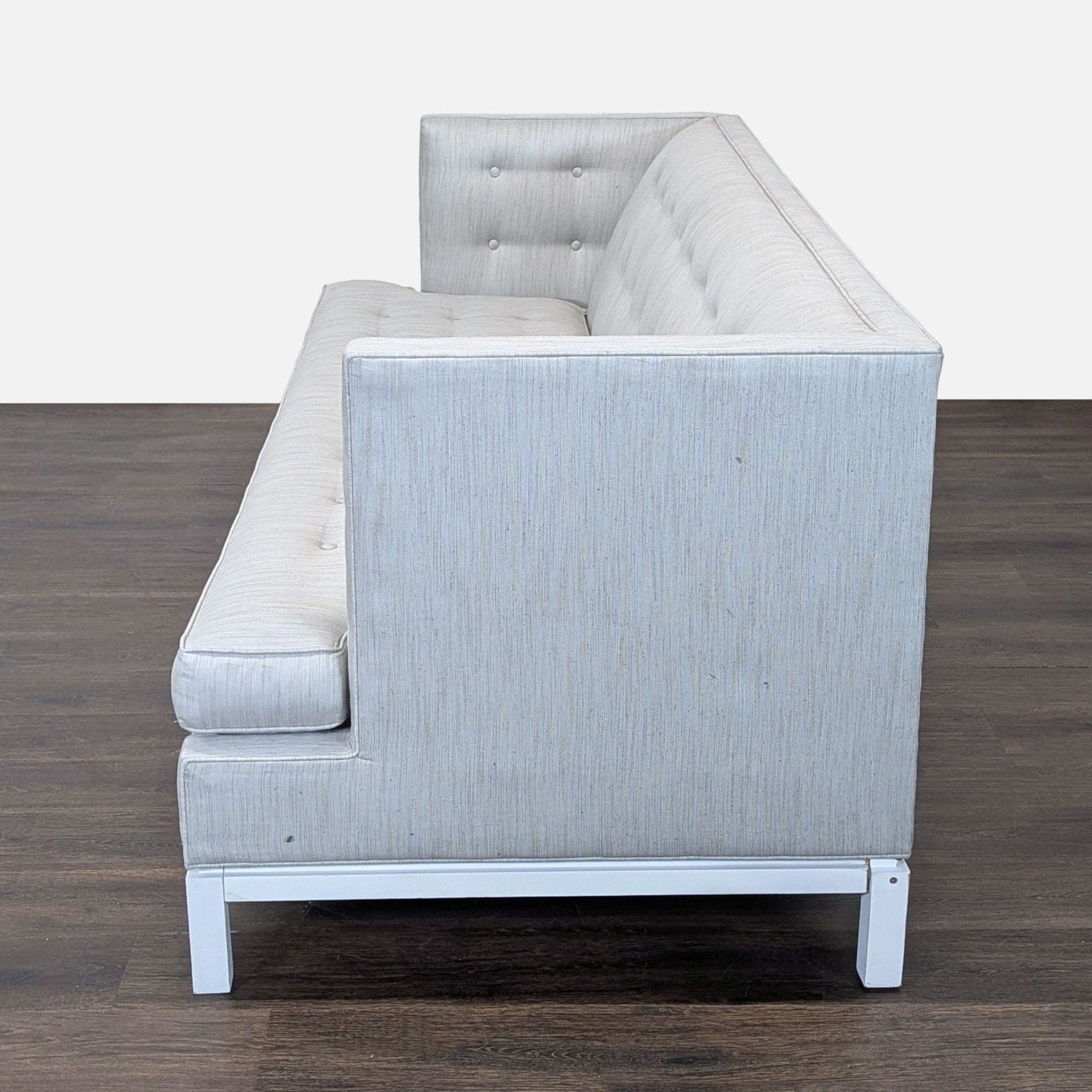 Jonathan Adler Modern 3-Seat Sofa in Light Grey Upholstery - Thumbnail 6