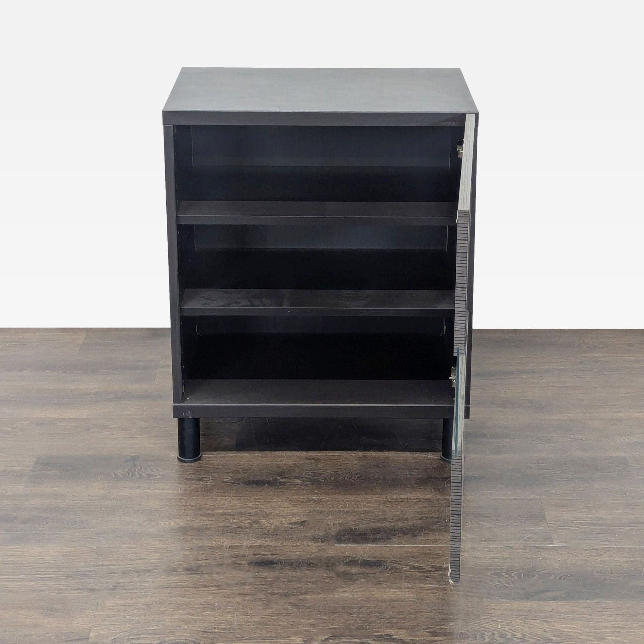 Three Shelf Nightstand with Cabinet Doors - Thumbnail 2