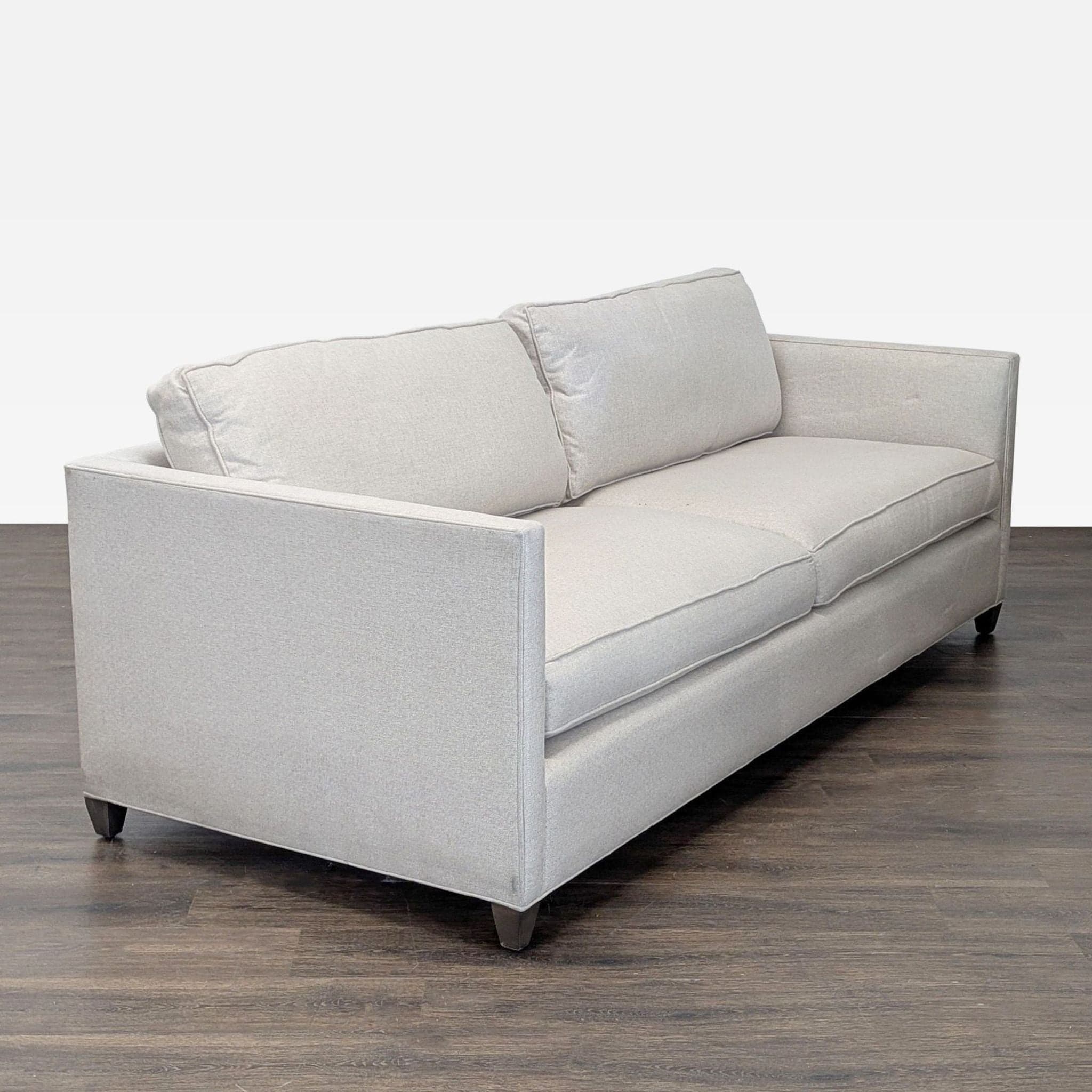 Crate & Barrel 3-Seat Modern Light Cream Sofa - Thumbnail 2
