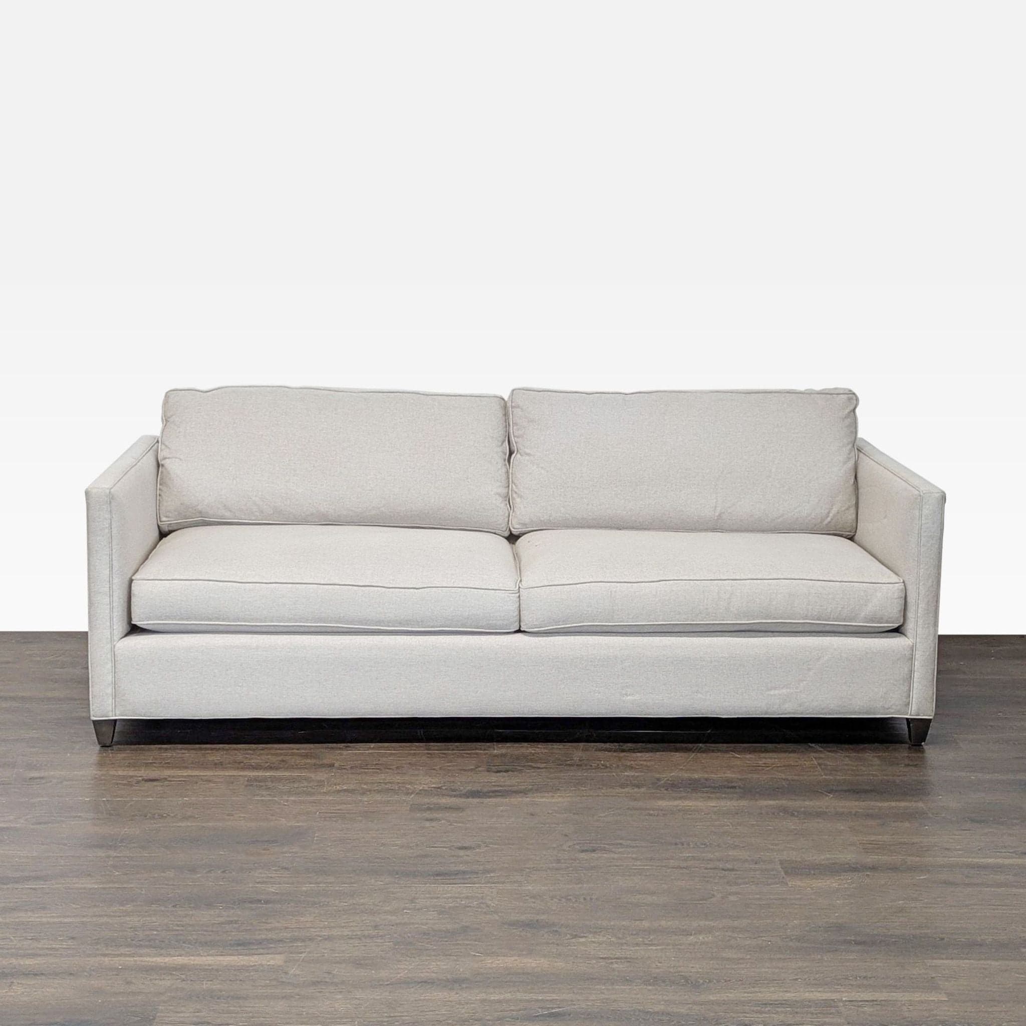 Crate & Barrel 3-Seat Modern Light Cream Sofa