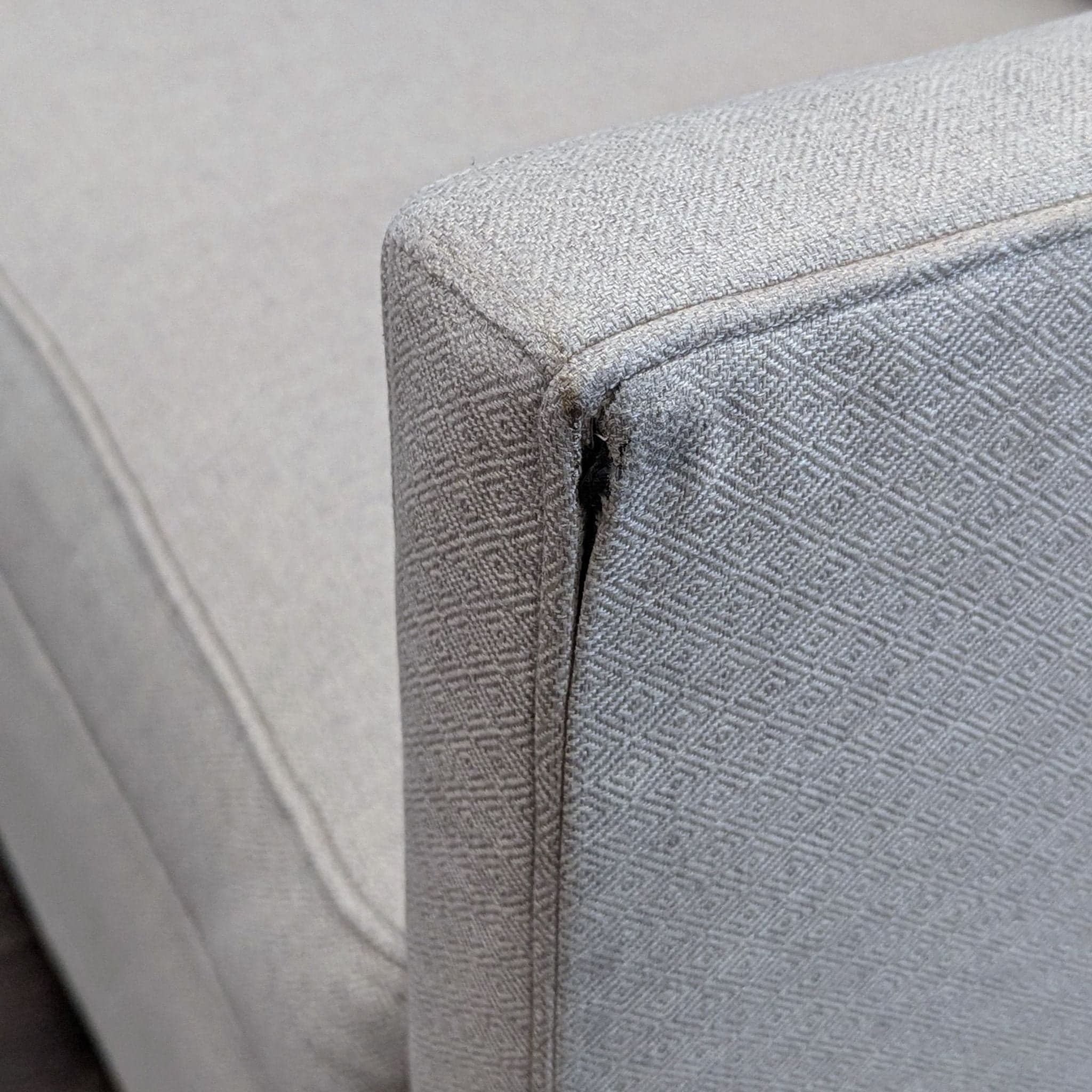 Crate & Barrel 3-Seat Modern Light Cream Sofa - Thumbnail 7