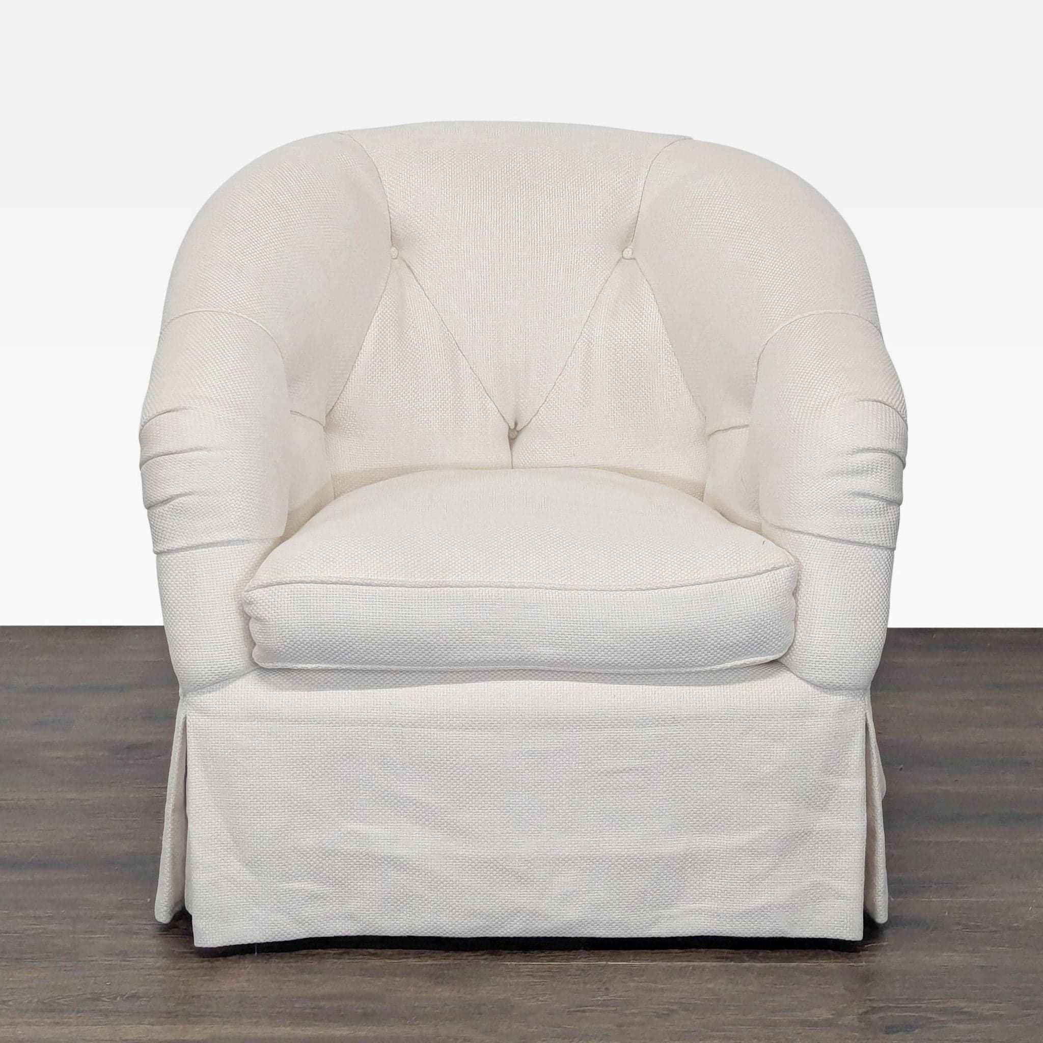 Marco San Francisco Swivel Lounge Chair with Tufted Back and Skirted Base