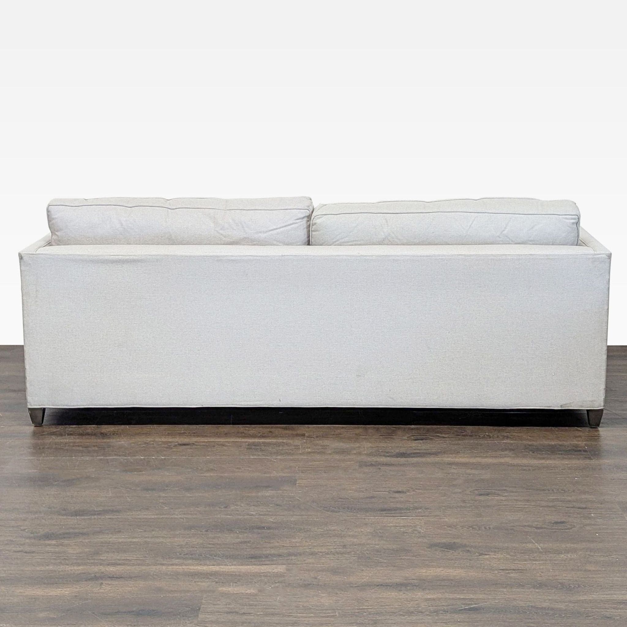 Crate & Barrel 3-Seat Modern Light Cream Sofa - Thumbnail 4