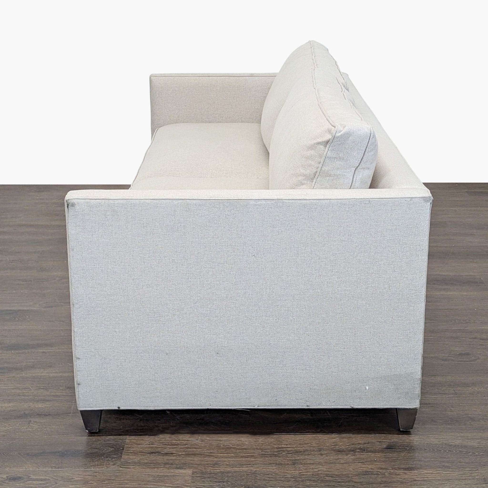 Crate & Barrel 3-Seat Modern Light Cream Sofa - Thumbnail 3