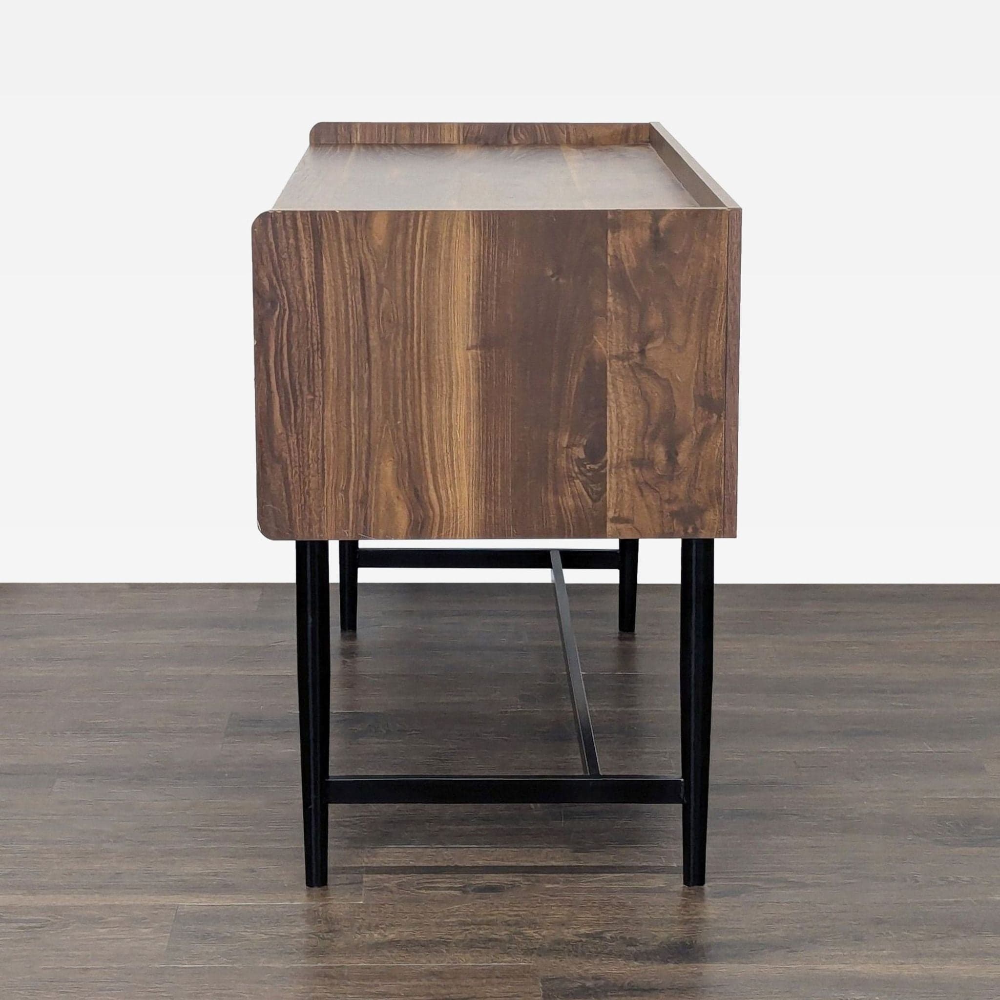Sauder Modern Two-Tone Desk with Drawer and Cabinet Storage - Thumbnail 3