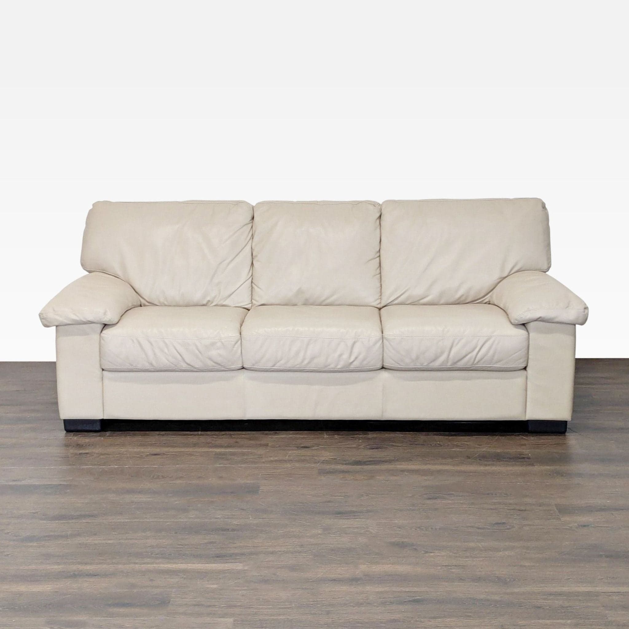Italsofa 3-Seat Sofa in Beige Leather