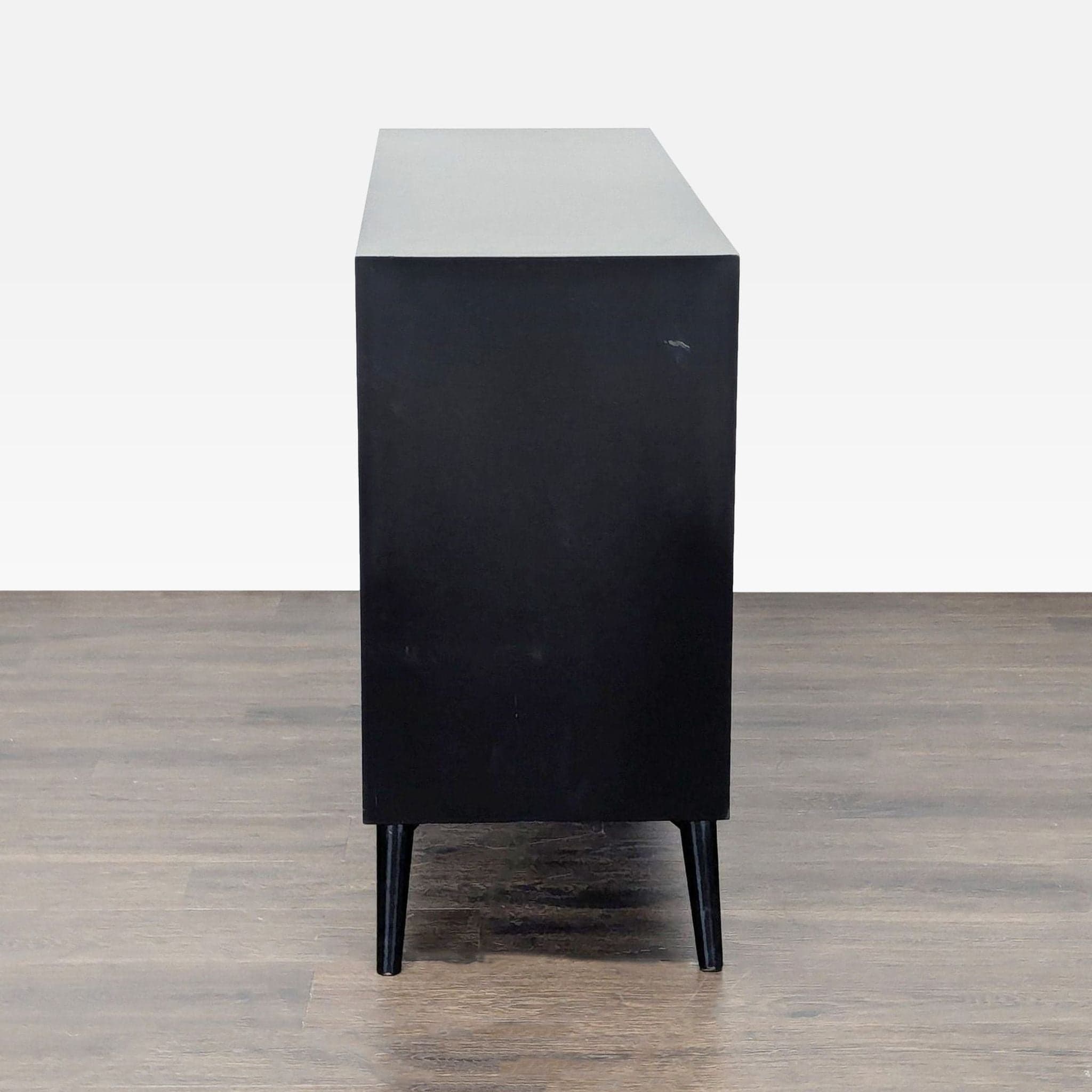 Living Spaces Modern Black 6-Drawer Dresser with Metal Handles - Thumbnail 4