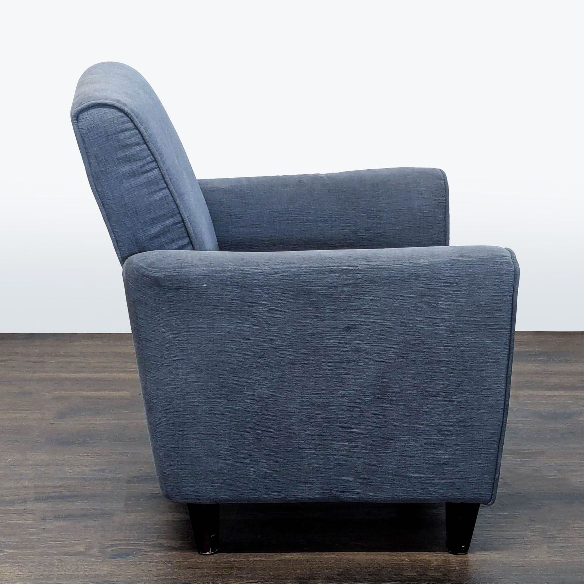 DH Modern Blue Fabric Lounge Chair – Comfortable and Stylish Armchair - Thumbnail 3