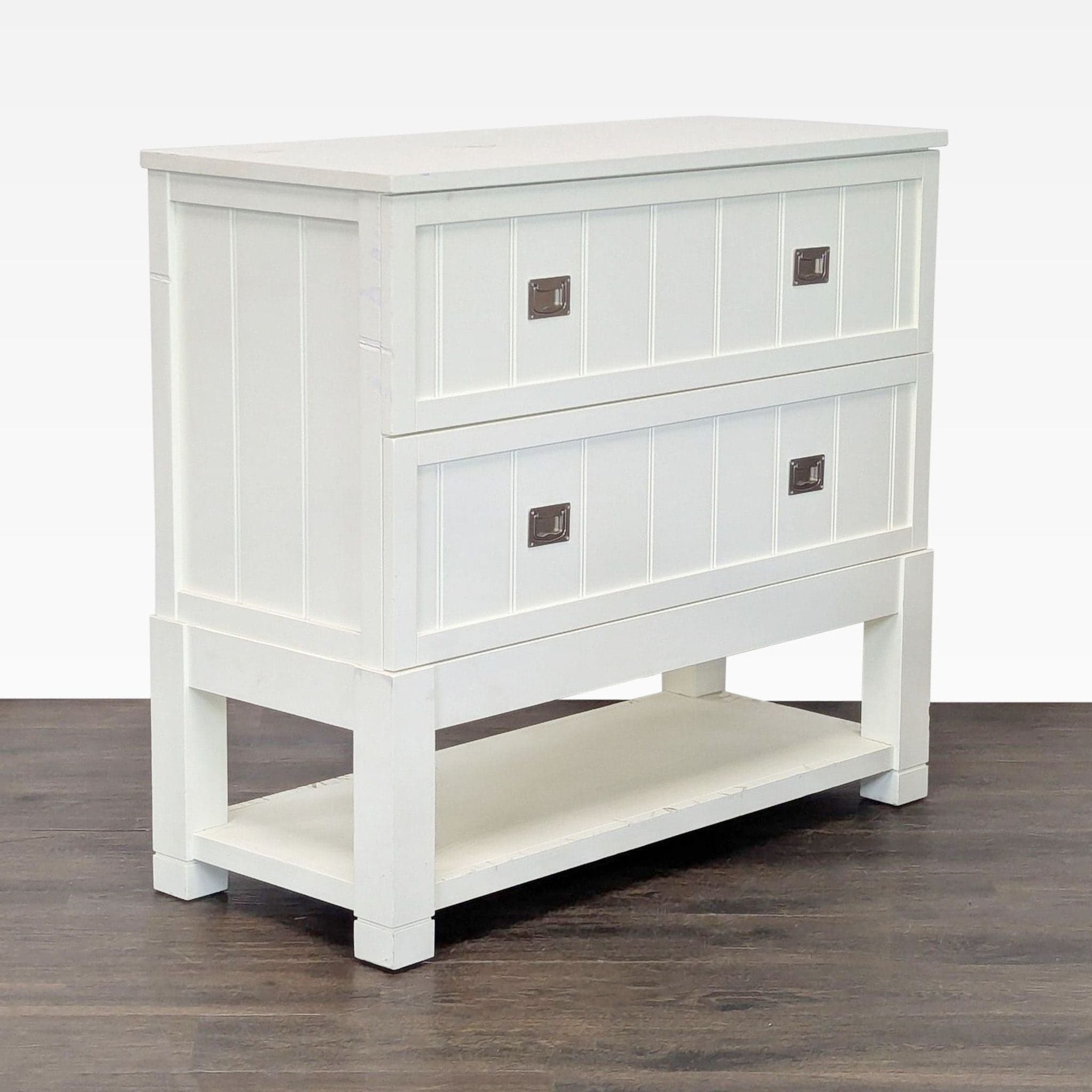 Two Drawer Storage Chest with Shelf - Thumbnail 8